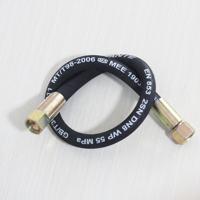 manguera hidráulica de alta presión personalizada negra 2SN 4SP con superficie lisa y tipo de paquete