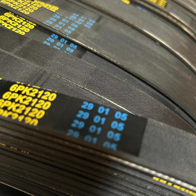 Moldeado de cinturones de goma poli V 6PK para automóviles