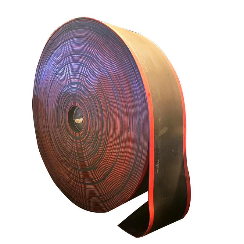 ISO340 EP Cinturón transportador de minas de carbón resistente al fuego en caucho negro para altas temperaturas